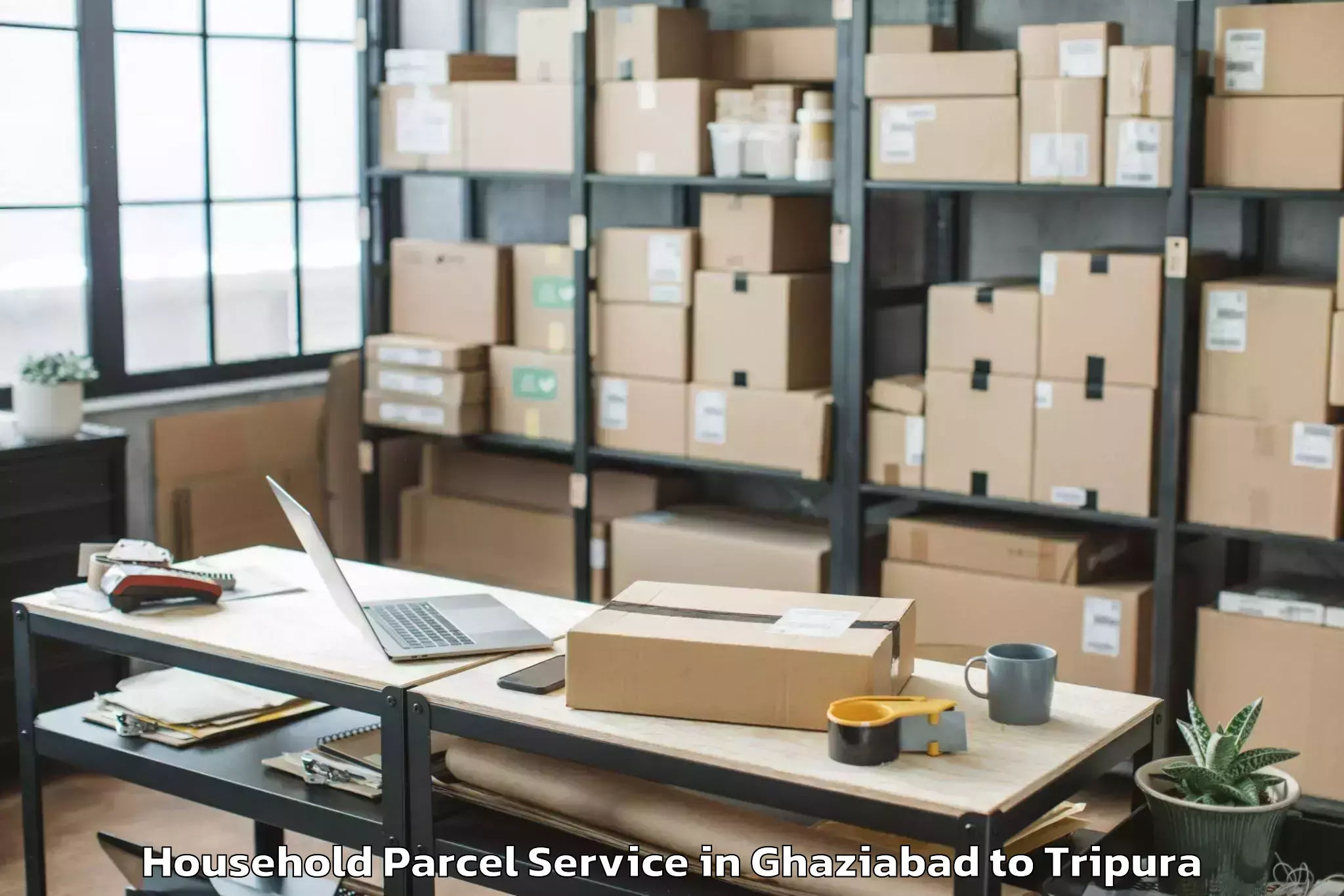 Hassle-Free Ghaziabad to Icfai University Tripura Agart Household Parcel